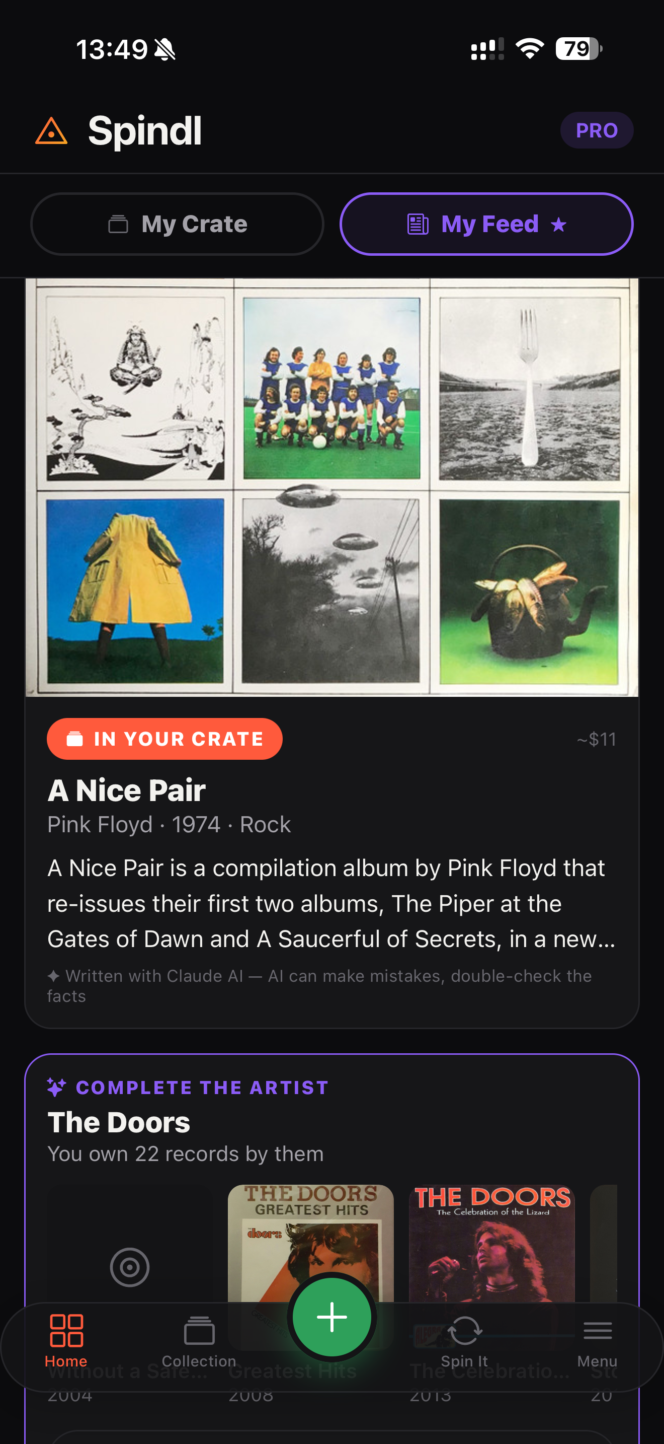Spindl's daily feed: stories and facts about records in your own collection